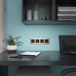 Рамка на 4 поста Aluminium (бронза) Werkel W0041712