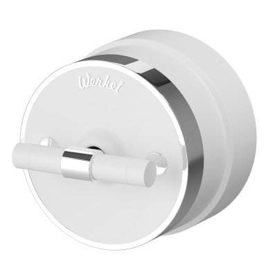 Выключатель на 4 положения двухклавишный Vintage (белый матовый/хром) Werkel W5822050 Выключатель на 4 положения двухклавишный Vintage (белый матовый/хром) Werkel W5822050