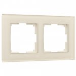Рамка на 2 поста Favorit (молочный, стекло) Werkel W0021141