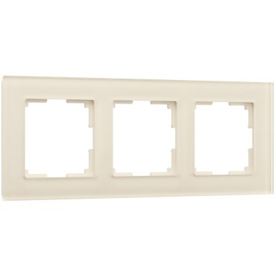 Рамка на 3 поста Favorit (молочный, стекло) Werkel W0031141