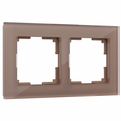 Рамка на 2 поста Favorit (латте, стекло) Werkel W0021142