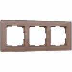 Рамка на 3 поста Favorit (латте, стекло) Werkel W0031142