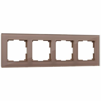 Рамка на 4 поста Favorit (латте, стекло) Werkel W0041142 Рамка на 4 поста Favorit (латте, стекло) Werkel W0041142