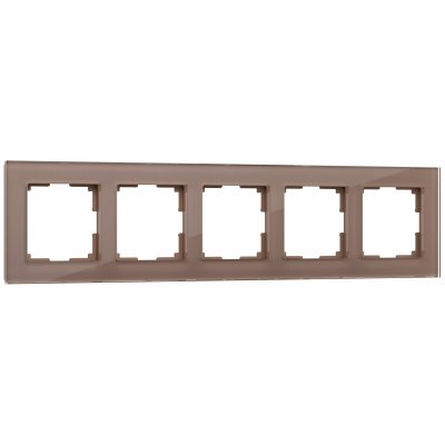 Рамка на 5 постов Favorit (латте, стекло) Werkel W0051142