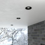 Встраиваемый светодиодный влагозащищенный светильник IP54 35126/U черный Elektrostandard