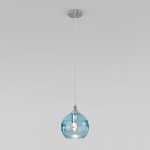Подвесной светильник 50221/1 голубой Eurosvet Lotus