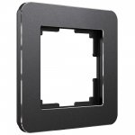 Рамка на 1 пост Platinum (черный алюминий) Werkel W0012608
