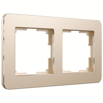 Рамка на 2 поста Platinum (шампань) Werkel W0022611