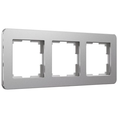 Рамка на 3 поста Platinum (алюминий) Werkel W0032606