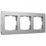 Рамка на 3 поста Platinum (алюминий) Werkel W0032606