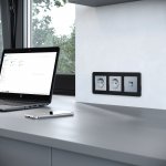 Рамка на 3 поста Platinum (черный алюминий) Werkel W0032608