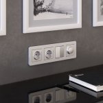 Рамка на 4 поста Platinum (алюминий) Werkel W0042606