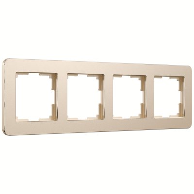 Рамка на 4 поста Platinum (шампань) Werkel W0042611