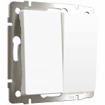 Выключатель двухклавишный (белый матовый) Werkel W1120061