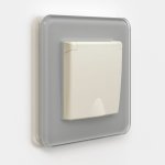 Розетка с заземлением и шторками c крышкой IP44 (айвори матовый) Werkel W1171262