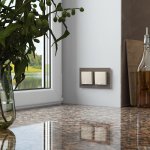 Розетка с заземлением и шторками c крышкой IP44 (айвори матовый) Werkel W1171262