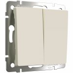 Выключатель двухклавишный проходной (айвори матовый) Werkel W1122062