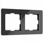 Рамка на 2 поста Acrylic (черный) Werkel W0022708