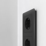 Рамка на 3 поста Acrylic (черный) Werkel W0032708