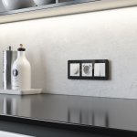 Рамка на 3 поста Acrylic (черный) Werkel W0032708