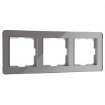 Рамка на 3 поста Acrylic (графит) Werkel W0032704