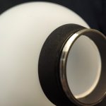 Плафон стекло матовое шар с черной резьбой 120мм Евро 35126 Sfera