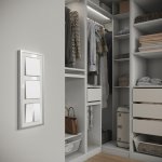 Рамка на 3 поста Baguette (белый/серебро) Werkel W0032850