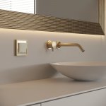 Рамка на 1 пост Baguette (айвори/латунь) Werkel W0012851