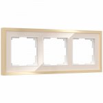 Рамка на 3 поста Baguette (айвори/латунь) Werkel W0032851