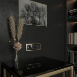 Рамка на 3 поста Baguette (черный/латунь) Werkel W0032852