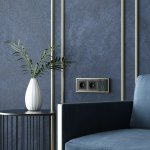 Рамка на 3 поста Baguette (черный/латунь) Werkel W0032852