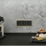 Рамка на 3 поста Baguette (черный/латунь) Werkel W0032852