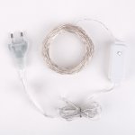 Гирлянда нить "роса" теплый белый 10М IP20 400-009