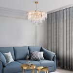Подвесная люстра Eurosvet 10130/10 золото/прозрачный хрусталь Strotskis Elegante
