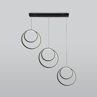 Подвесная люстра Eurosvet 90308/3 черный Flow Подвесная люстра Eurosvet 90308/3 черный Flow