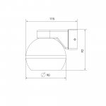 Светильник настенный Cosmo MRL 1026 черный Elektrostandard