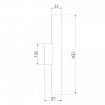 Светильник настенный светодиодный Langer 40123/LED черный Elektrostandard