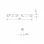 Slim Magnetic Прямой коннектор и планка белый (1 шт.) 85096/00 Elektrostandard