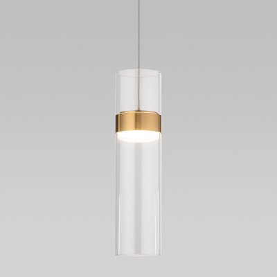 Подвесной светильник Eurosvet 50244/1 LED латунь/прозрачный Lumen