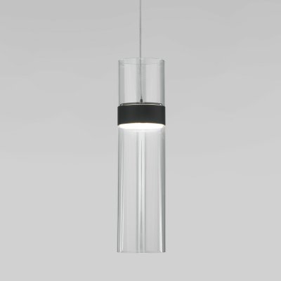 Подвесной светильник Eurosvet 50244/1 LED черный/прозрачный Lumen