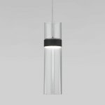 Подвесной светильник Eurosvet 50244/1 LED черный/прозрачный Lumen
