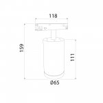 Slim Magnetic R06 Трековый светильник 10W 4200K Ringe (черный/серебро) 85506/01 Elektrostandard