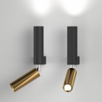 Настенный светильник Eurosvet 40020/1 LED черный/латунь Pitch