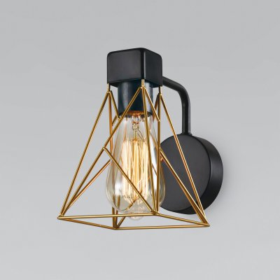 70107/1 / настенный светильник / черный/латунь