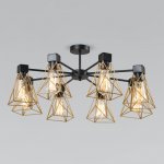 70107/8 / потолочный светильник / черный/латунь