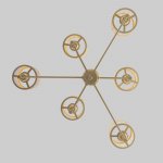 Потолочный светильник 60144/6 золото Eurosvet