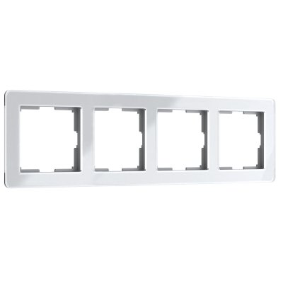 Рамка на 4 поста Acrylic (белый) Werkel W0042701 Рамка на 4 поста Acrylic (белый) Werkel W0042701