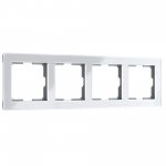 Рамка на 4 поста Acrylic (белый) Werkel W0042701