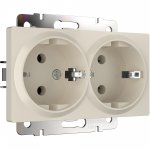 Розетка двойная с заземлением (айвори матовый) Werkel W1172062