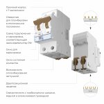 Автоматический выключатель 2P  10 A  C  4,5 кА Werkel W902P104